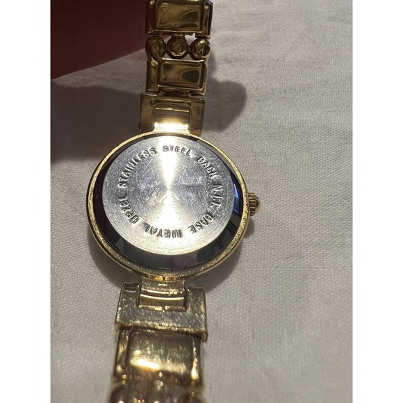 Vtg Gold Silver Tone Watch Collezio Quartz With Rhinestones. Made In Hong Kong. - Picture 14 of 16